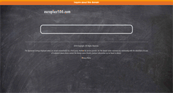 Desktop Screenshot of europlus100.com
